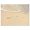 Designart - Footprints in Sand on the Beach - Modern Seascape Canvas Artwork